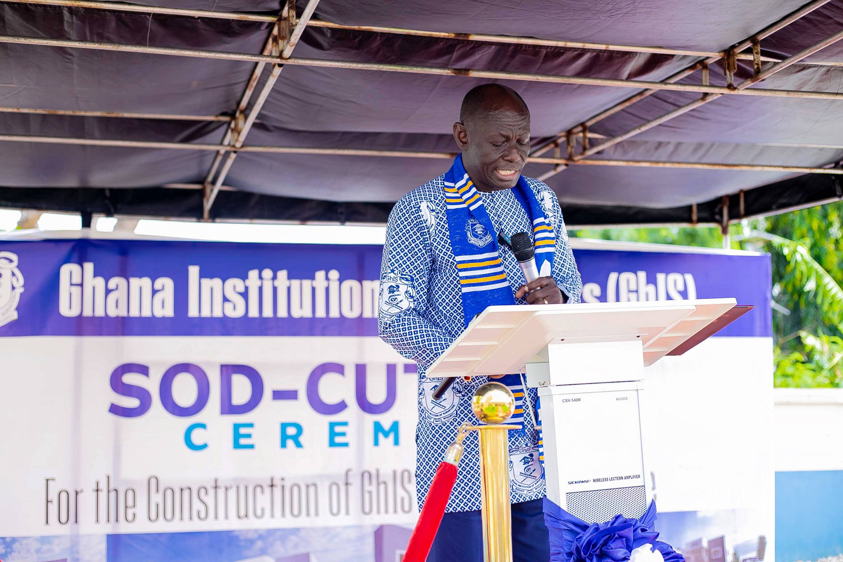 GhIS President Speaking at Sod-Cutting Ceremony